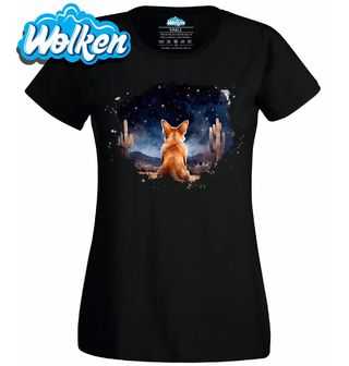 Dámské tričko Corgi Pembroke v Noční Poušti.jpg