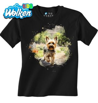 Dětské tričko Jorkšírský teriér ve Městě.jpg