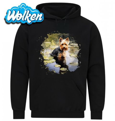 Obrázek produktu Pánská mikina Mokrý Jorkšírský teriér v Jezírku