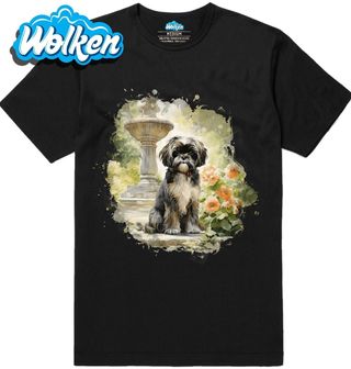Pánské tričko Zahradní Shih-tzu.jpg