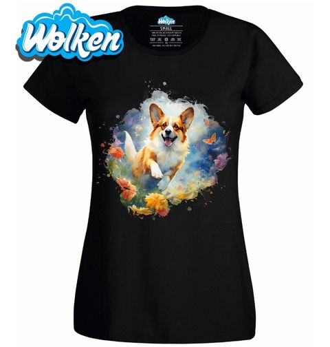 Obrázek produktu Dámské tričko Bláznivý Corgi v Běhu