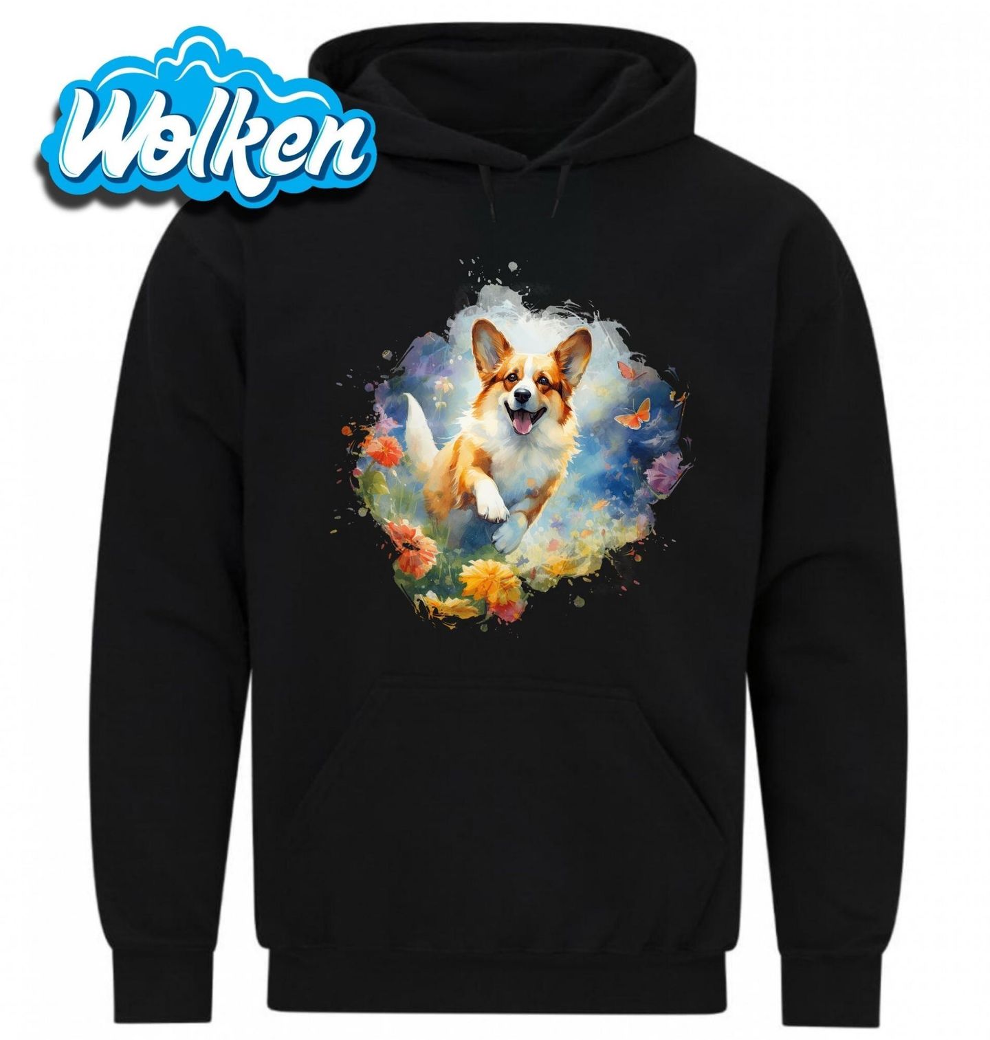 Mikina Bláznivý Corgi v Běhu.jpg