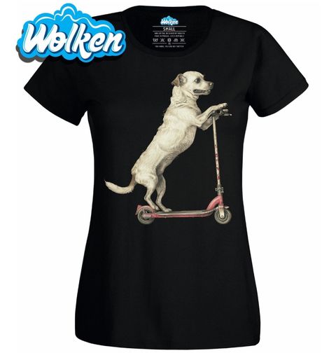 Obrázek produktu Dámské tričko Voříšek na Koloběžce