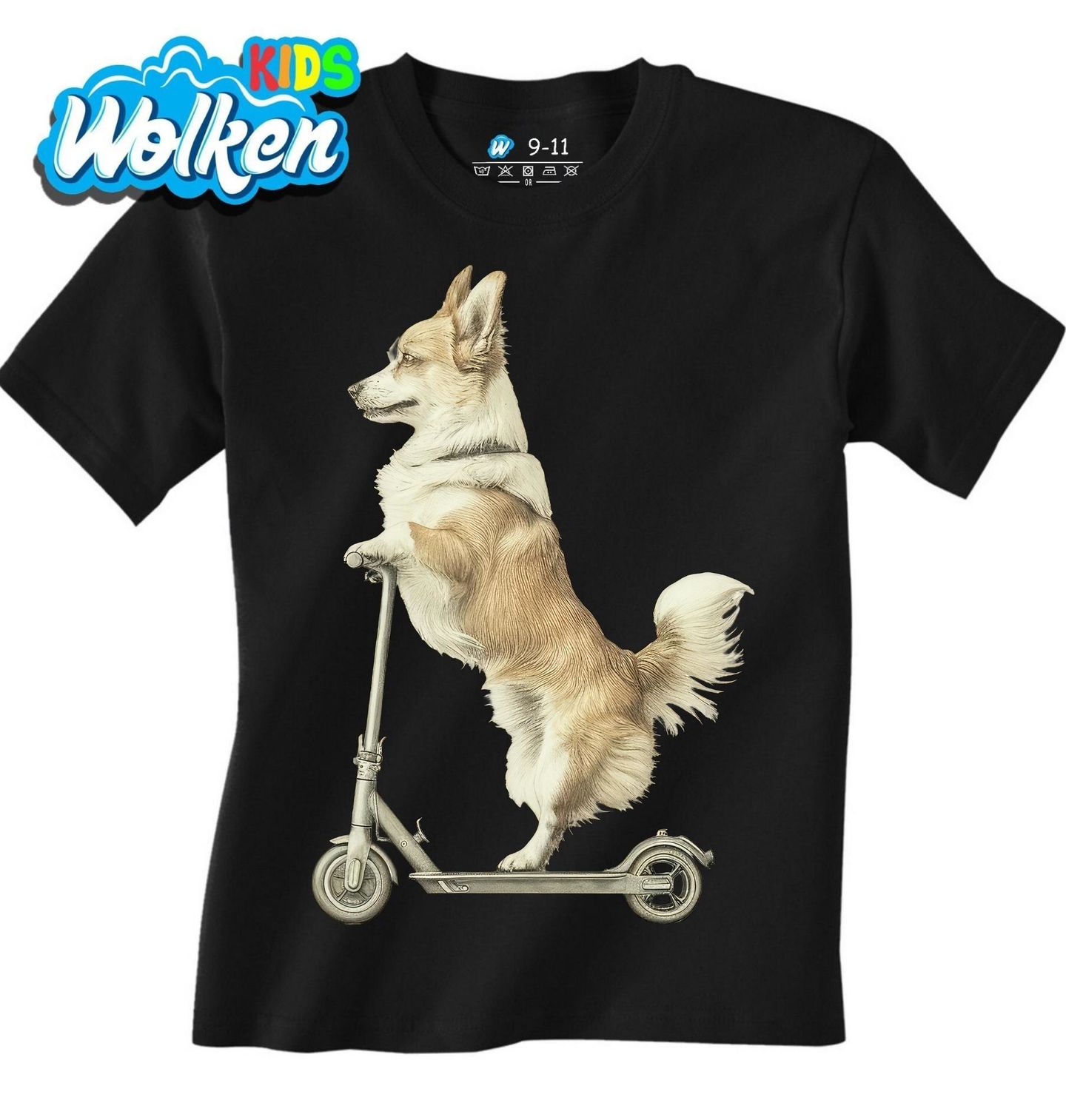 Dětské tričko Corgi na Koloběžce.jpg