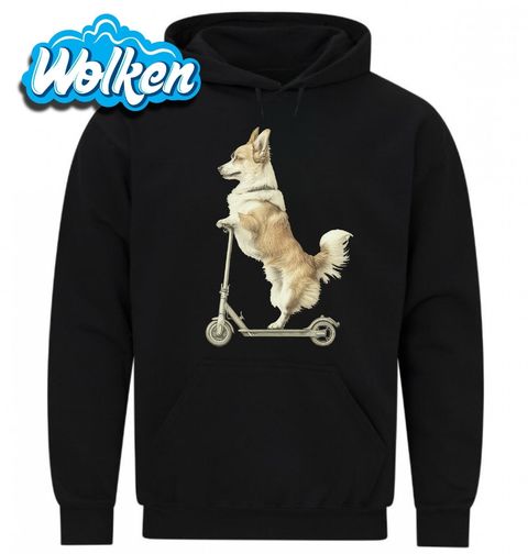 Obrázek produktu Pánská mikina Corgi na Koloběžce