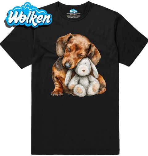 Obrázek produktu Pánské tričko Roztomilý Jezevčík s Plyšákem