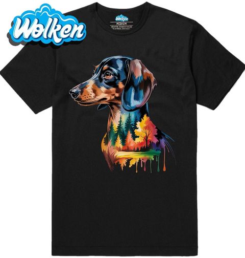 Obrázek produktu Pánské tričko Jezevčík v Barvách Lesa