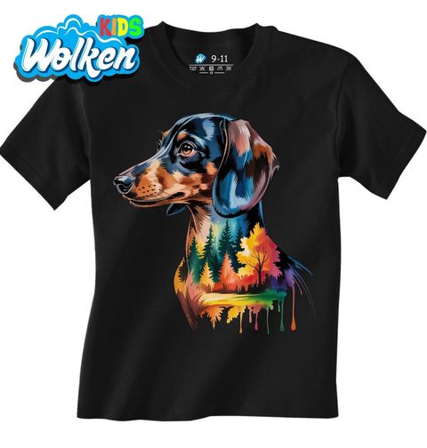 Obrázek produktu Dětské tričko Jezevčík v Barvách Lesa