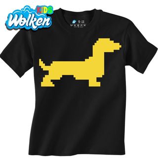 Dětské tričko Pixelový Jezevčík 80s.jpg