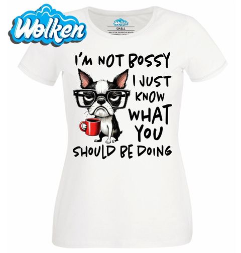 Obrázek produktu Dámské tričko Bostonský teriér Nešéfuju, jen vím, co bys měl dělat