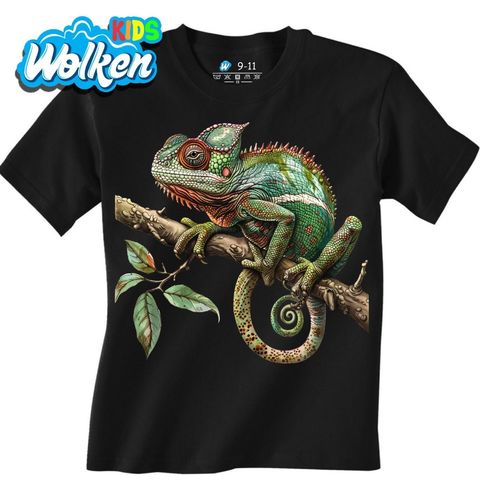 Obrázek produktu Dětské tričko Zelený Chameleon na Větvi