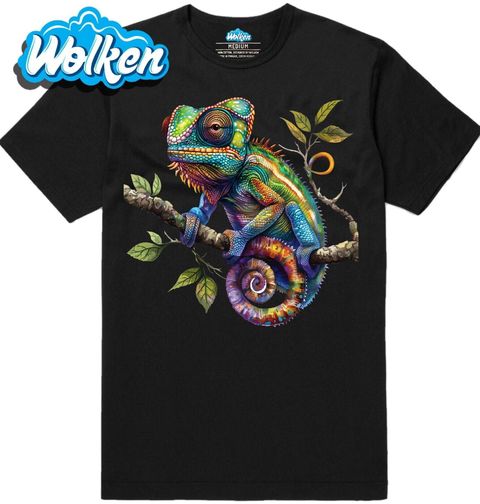 Obrázek produktu Pánské tričko Barevný Chameleon na Větvi