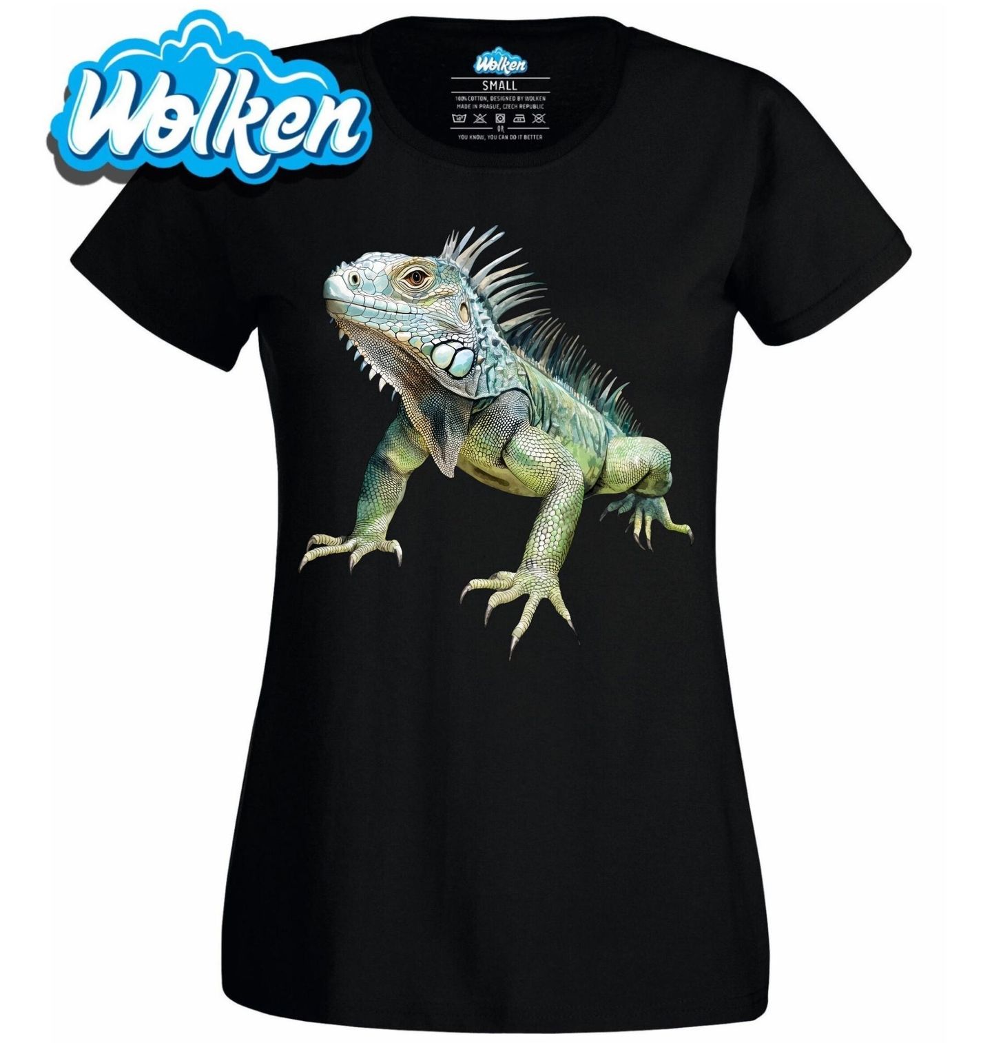 Dámské tričko Majestátní Leguán zelený.jpg