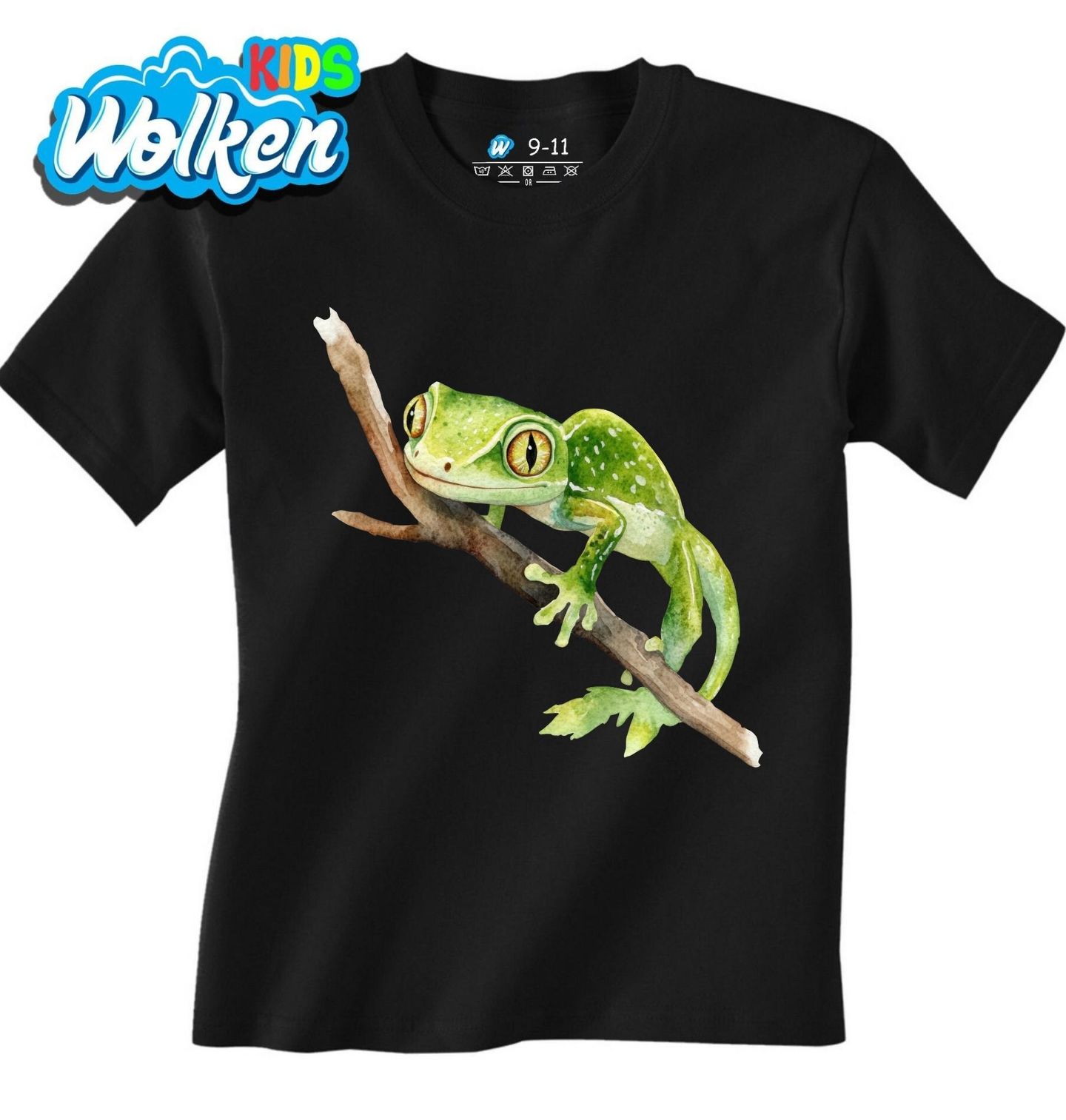 Dětské tričko Novozélandský Zelený Gekon Naultinus.jpg