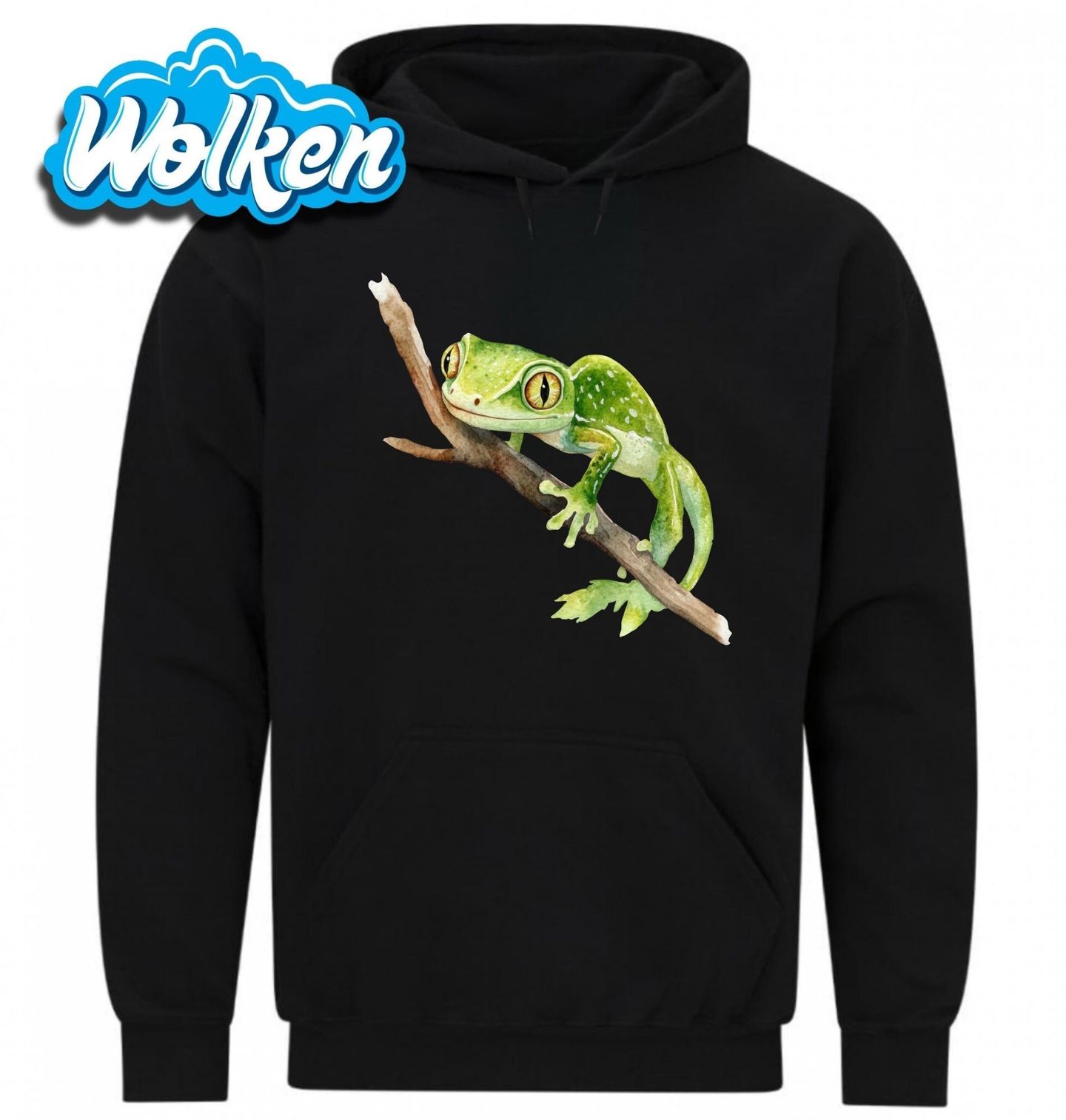 Mikina Novozélandský Zelený Gekon Naultinus.jpg