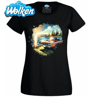 Dámské tričko Dodge Charger u Jezera.jpg