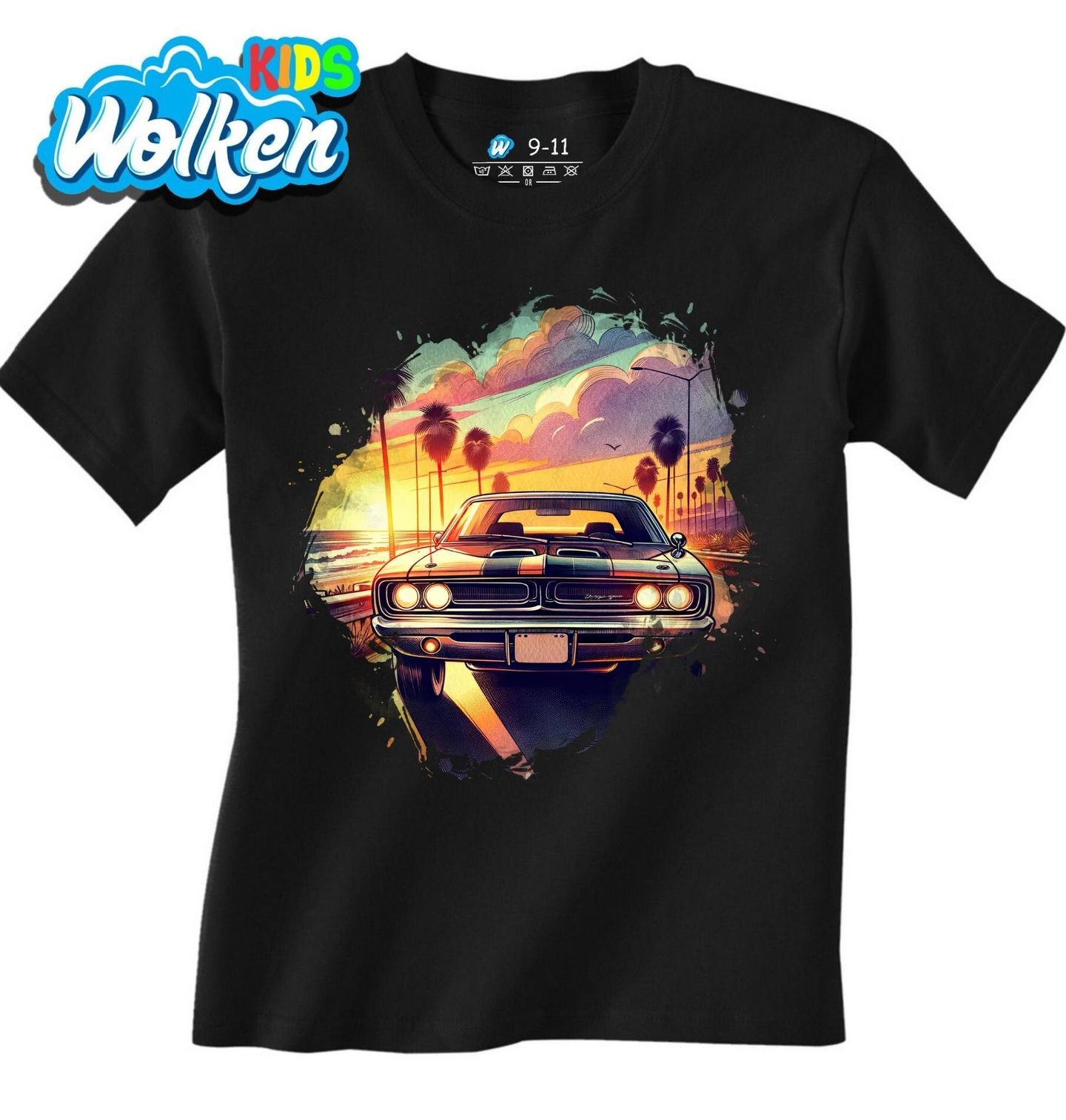 Dětské tričko Dodge Charger u Pobřeží Kalifornie.jpg