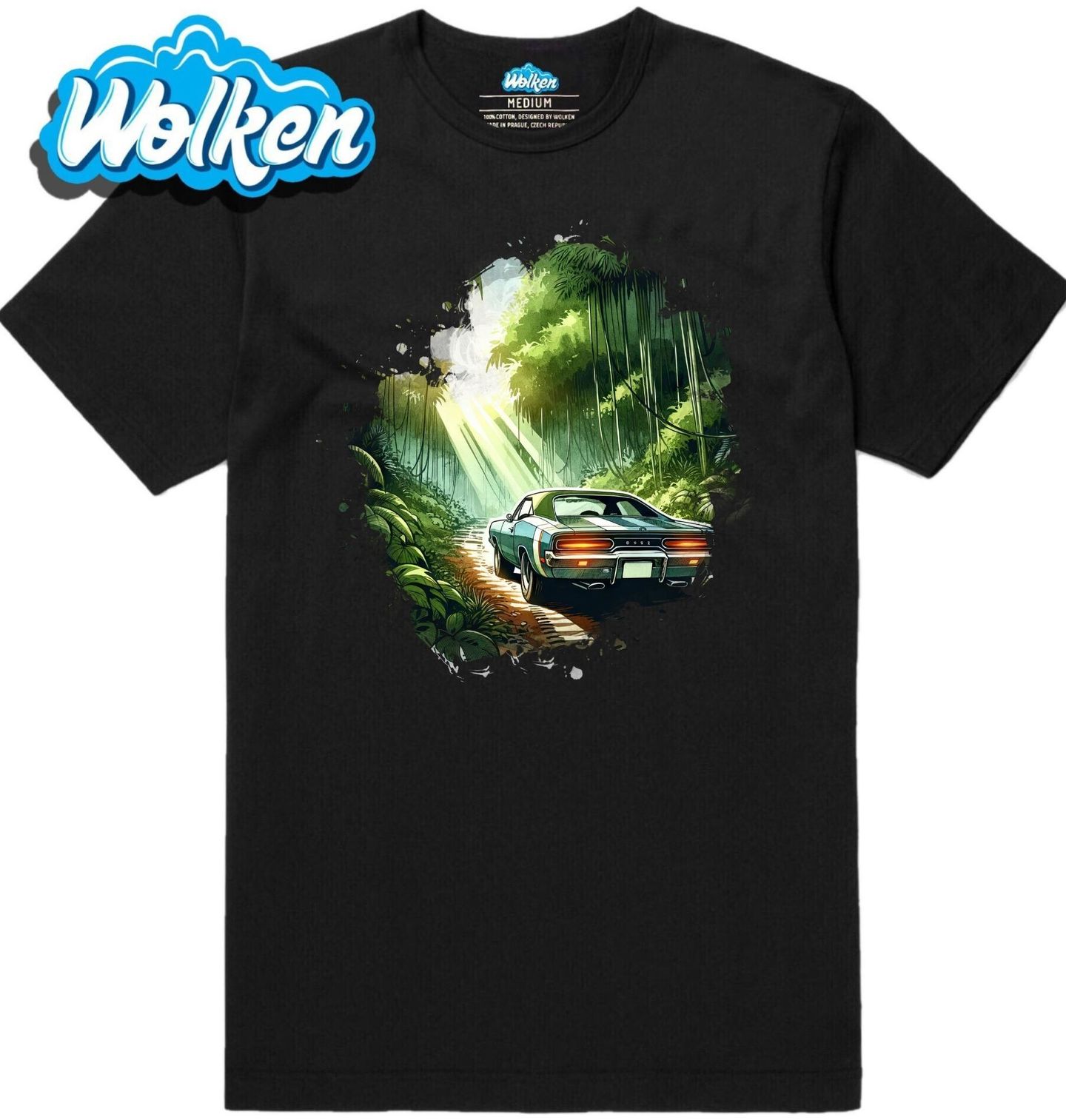 Pánské tričko Dodge Charger v Džungli.jpg