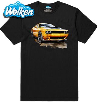 Pánské tričko Žlutý Dodge Challenger.jpg