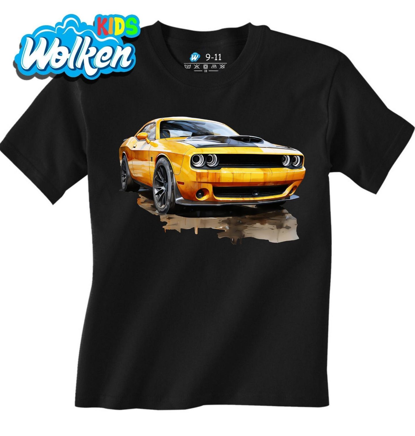 Dětské tričko Žlutý Dodge Challenger.jpg