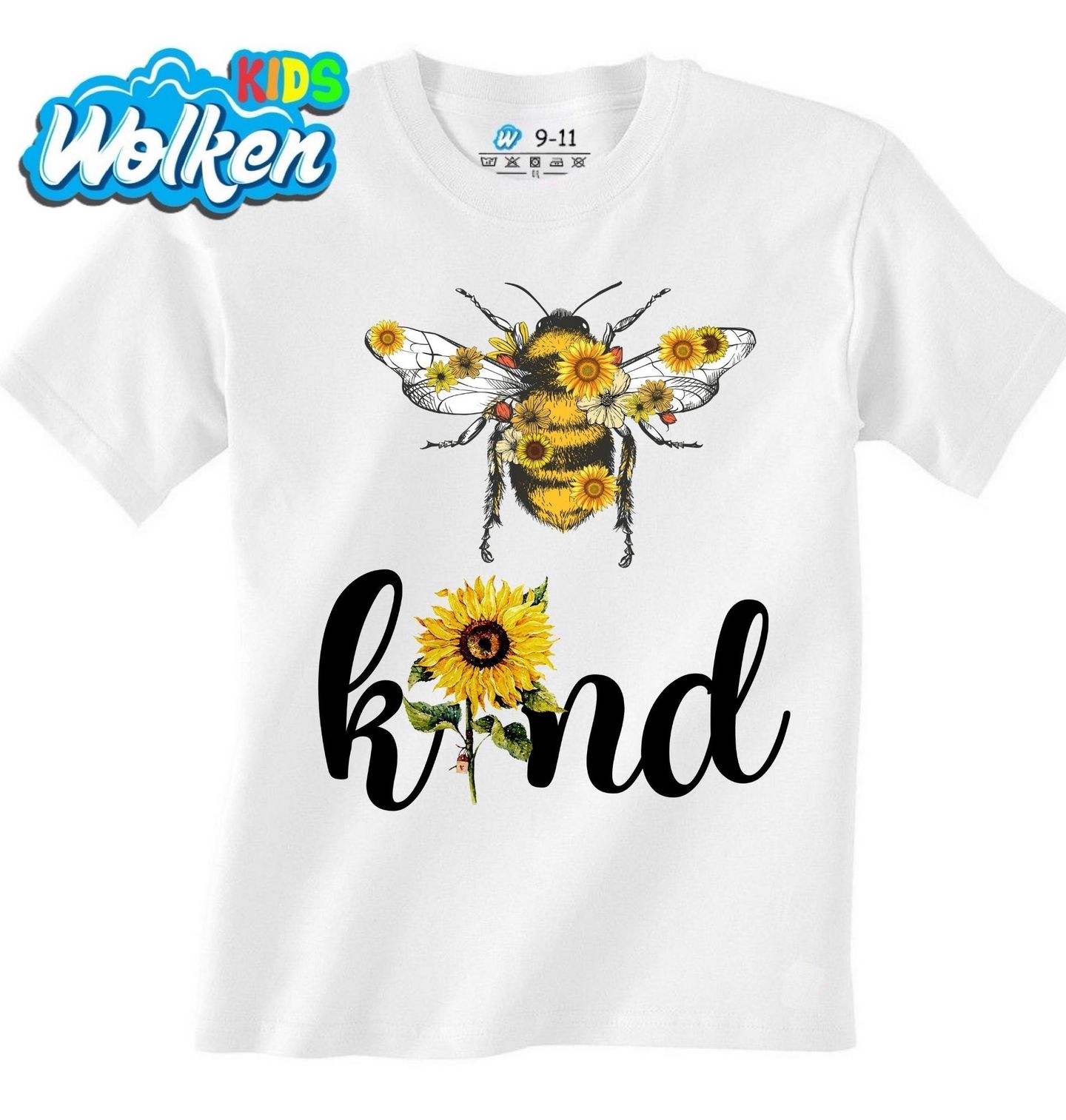 Dětské tričko Včela mezi Slunečnicemi Bee Kind.jpg