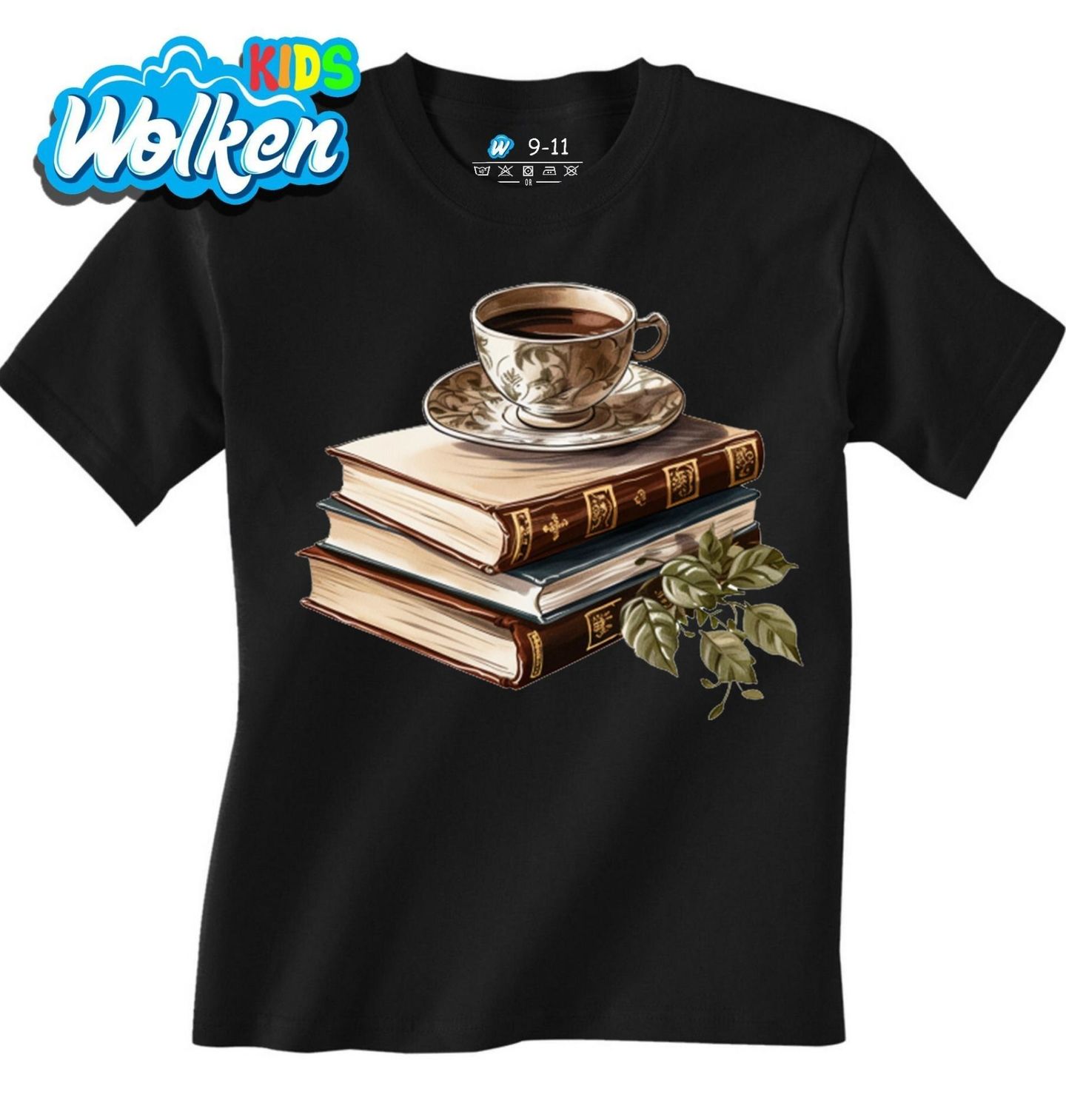 Dětské tričko Knihy s Šálkem Kávy.jpg