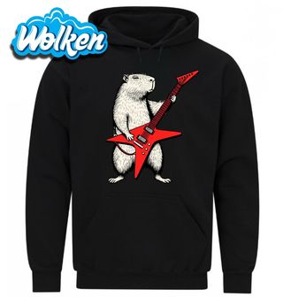 Mikina Divoká Kapybara s Elektrickou Kytarou.jpg