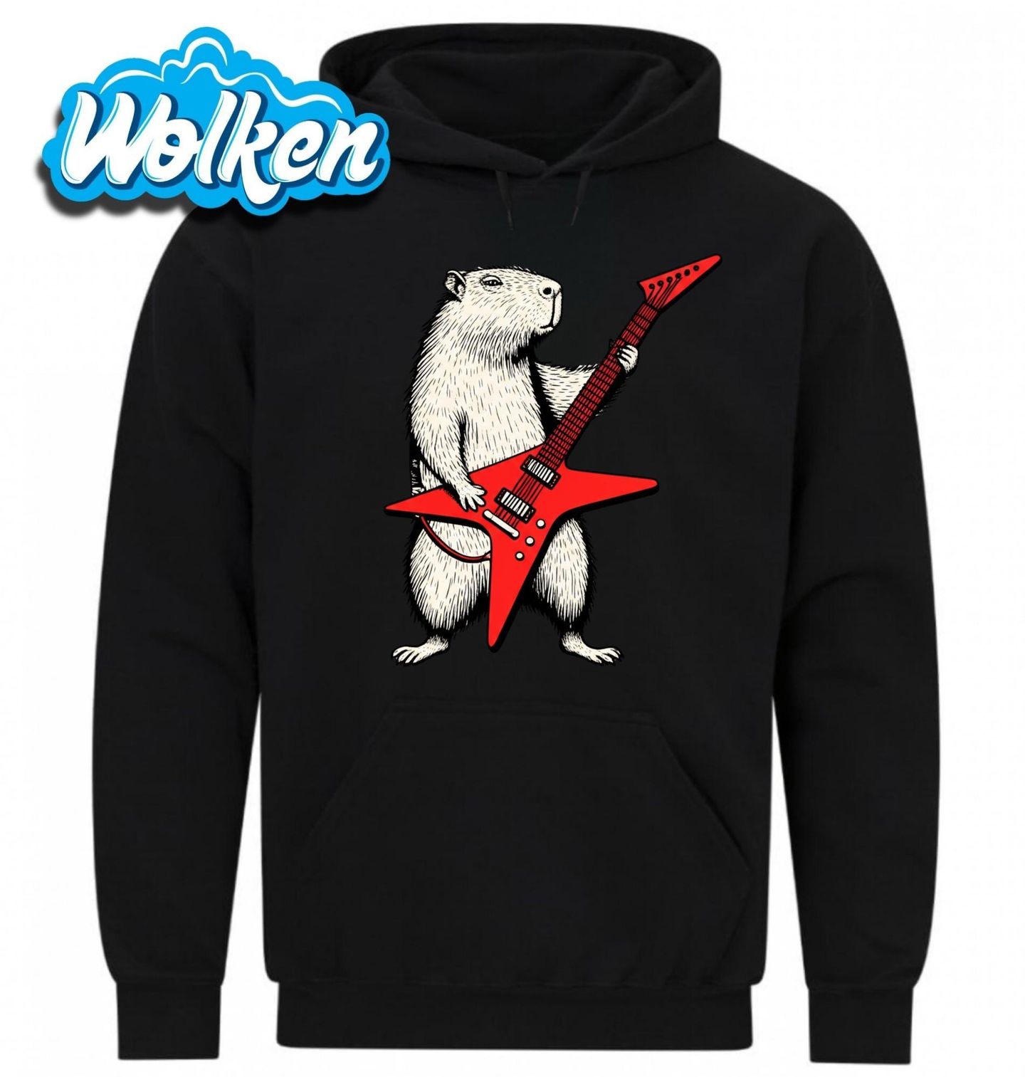 Mikina Divoká Kapybara s Elektrickou Kytarou.jpg