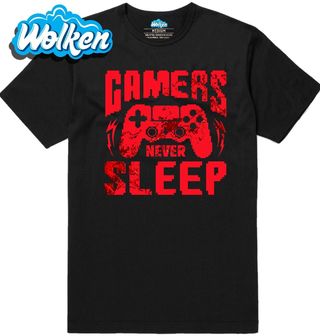 Pánské tričko Hráči nikdy nespí Gamers Never Sleep.jpg