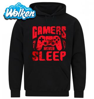 Mikina Hráči nikdy nespí Gamers Never Sleep.jpg