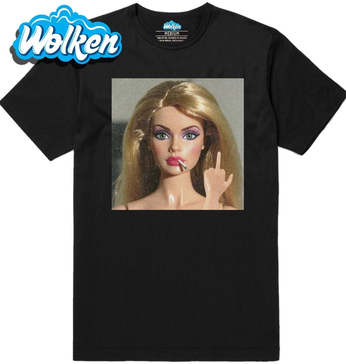 Pánské tričko Barbie Rebelka s Cigaretou.jpg