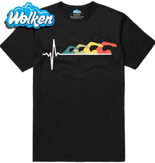 Pánské tričko Retro Kardiogram Plavání Kraul.jpg