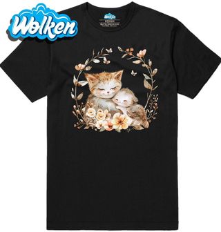 Pánské tričko Mateřská Láska Kočka a Kotě.jpg