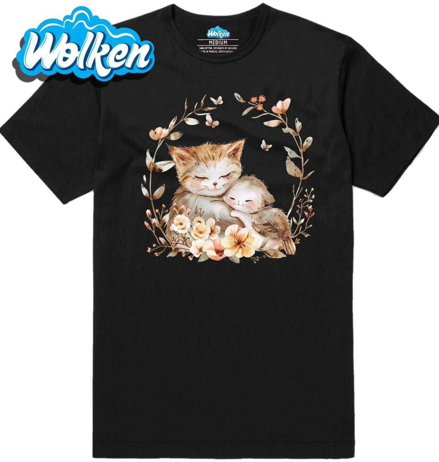 Pánské tričko Mateřská Láska Kočka a Kotě.jpg