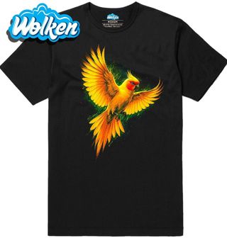 Pánské tričko Korela chocholatá v Letu.jpg