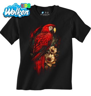 Dětské tričko Elegantní Ara červený.jpg