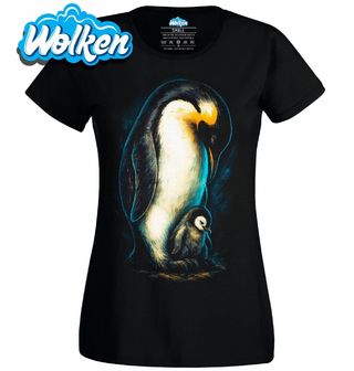 Dámské tričko Tučňák císařský s Mládětem.jpg