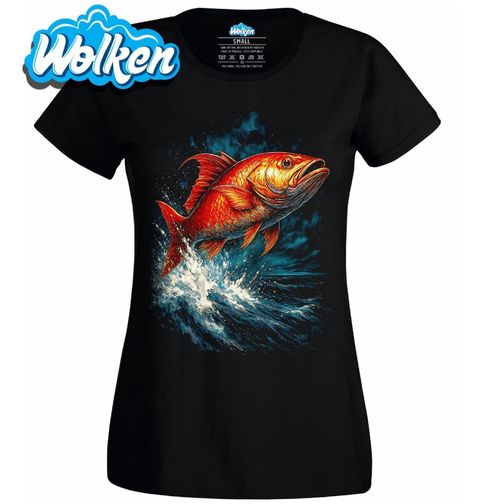 Obrázek produktu Dámské tričko Chňapal červený Vyskakující z Vody