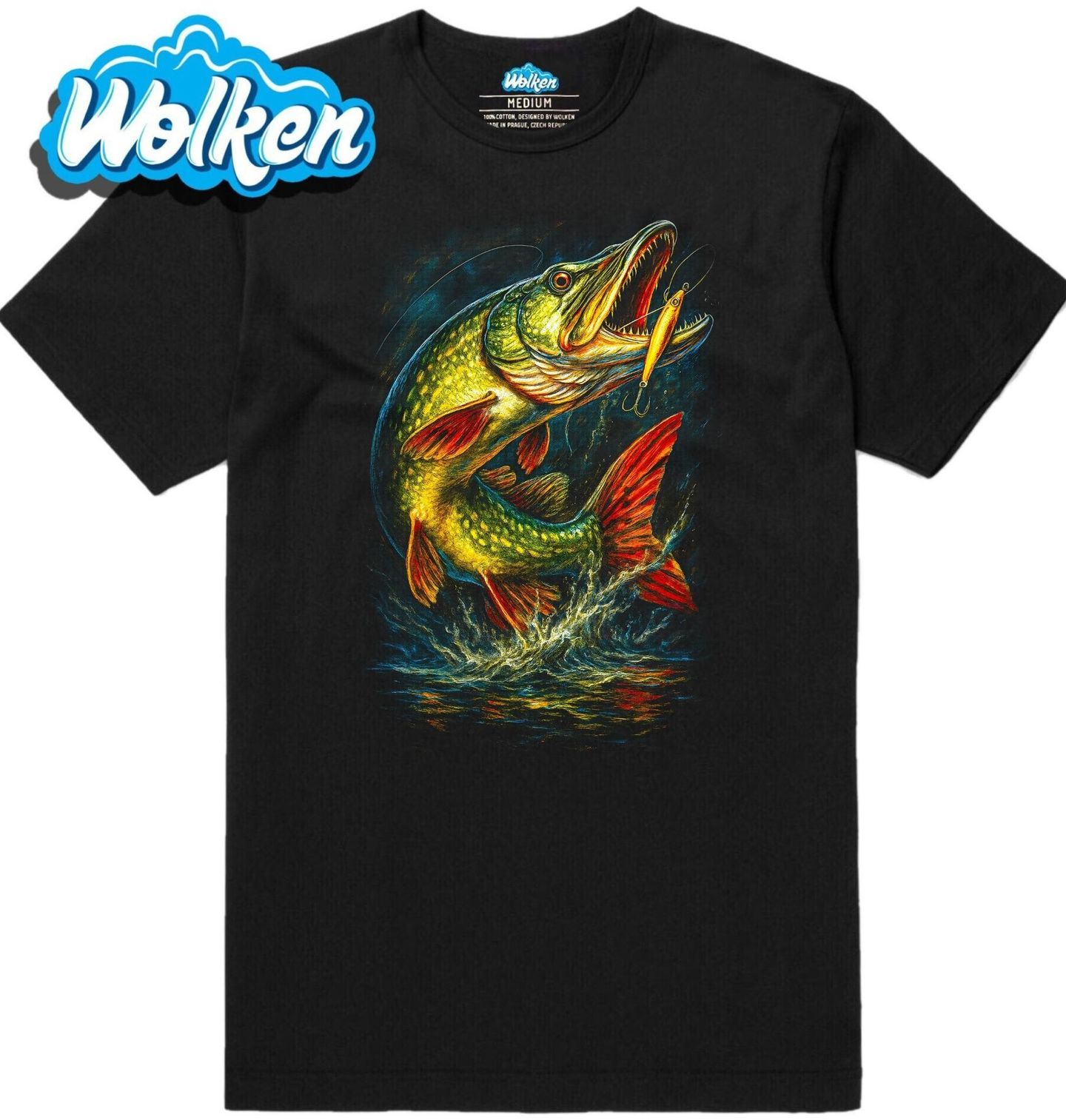 Pánské tričko Štika obecná na Háčku.jpg