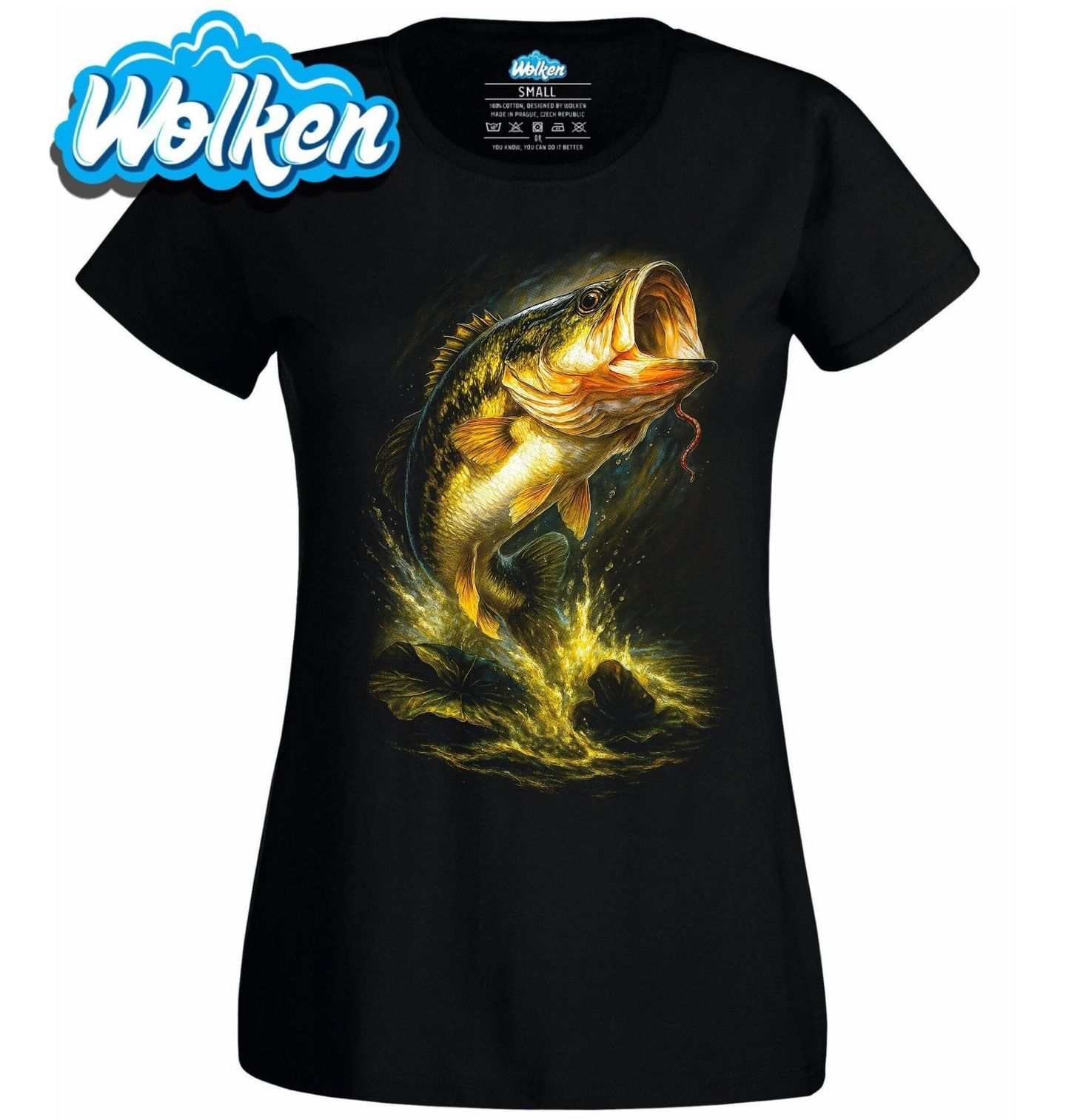 Dámské tričko Výskok Okouna z Vody.jpg