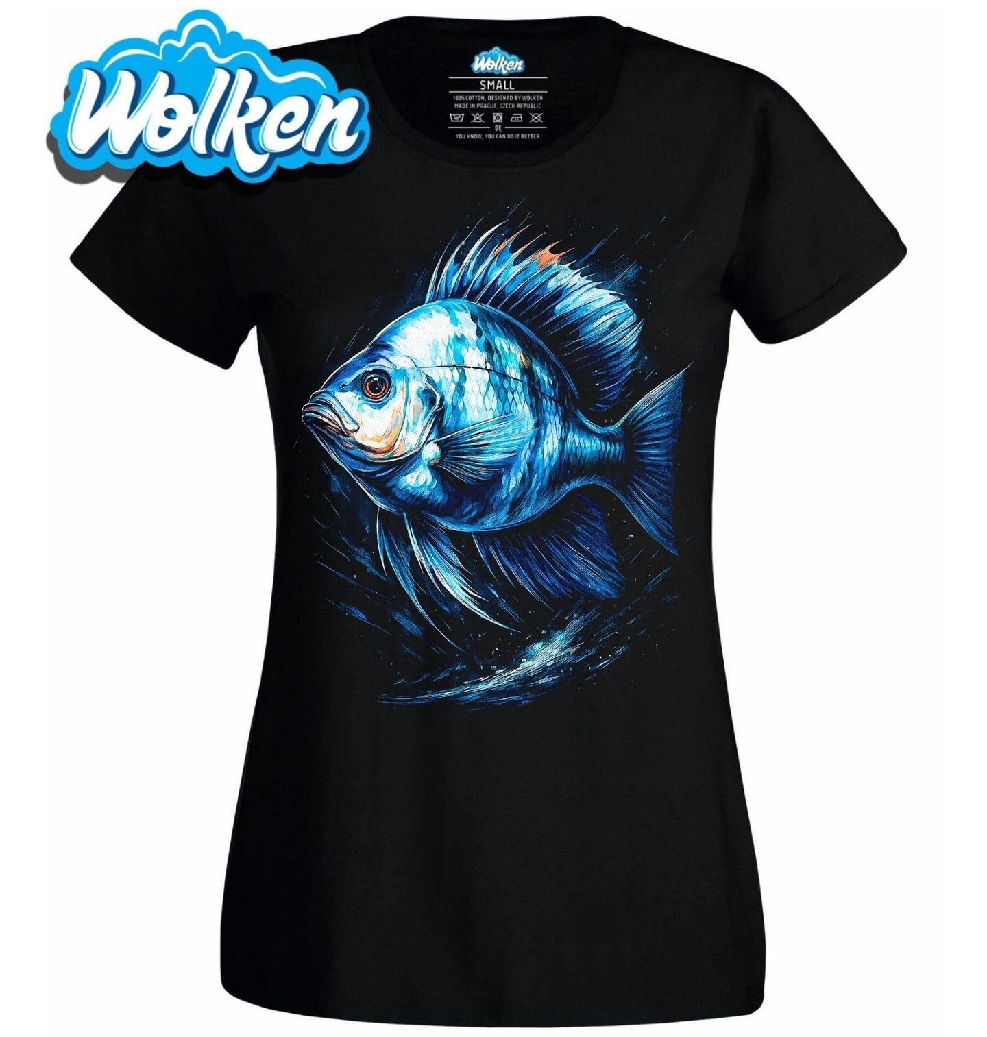 Dámské tričko Modrá Slunečnice pestrá.jpg