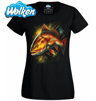 Dámské tričko Zlatý dravec Okoun říční.jpg