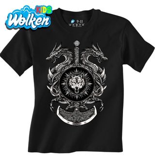 Dětské tričko Vlk Fenrir a Draci Severu.jpg