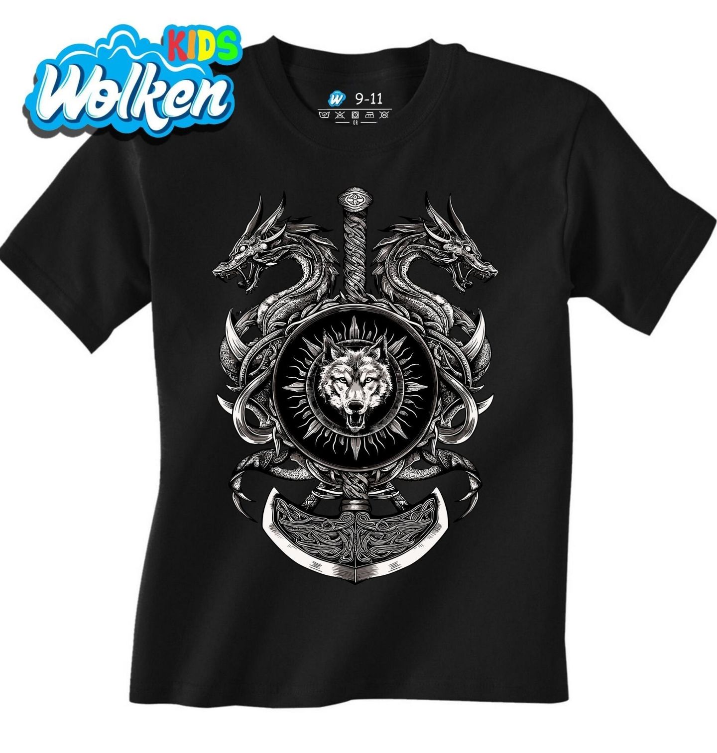 Dětské tričko Vlk Fenrir a Draci Severu.jpg