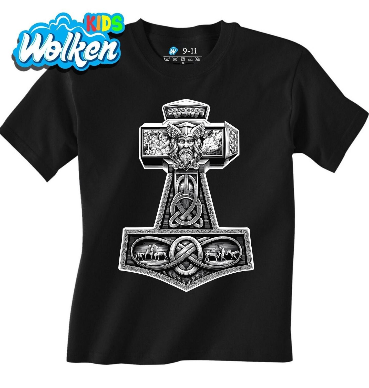 Dětské tričko Vikingské Kladivo Mjölnir.jpg