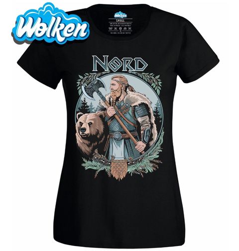 Obrázek produktu Dámské tričko Vikingský Bojovník s Mědvědem NORD