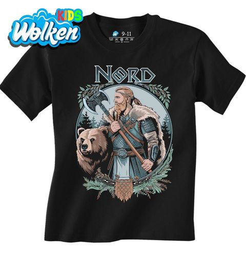 Obrázek produktu Dětské tričko Vikingský Bojovník s Mědvědem NORD
