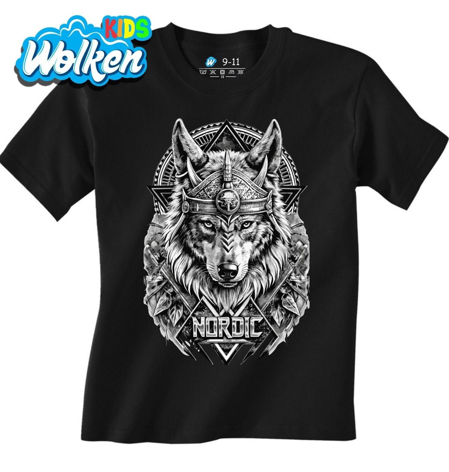 Dětské tričko Vlčí Bůh Fenrir Nordic.jpg