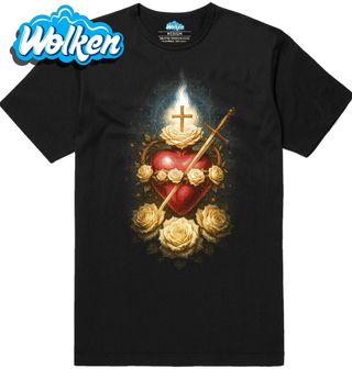 Pánské tričko Neposkvrněné Srdce Panny Marie mezi Růžemi.jpg