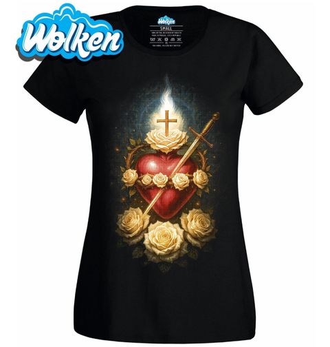 Obrázek produktu Dámské tričko Neposkvrněné Srdce Panny Marie mezi Růžemi